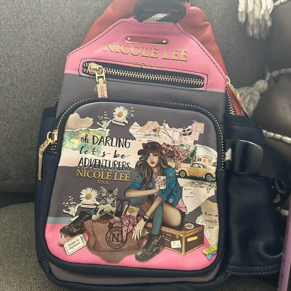 NEW Nicole Lee Journey of Stephanie Sling Bag with bottle holder & wallet set. - Picture 2 of 12